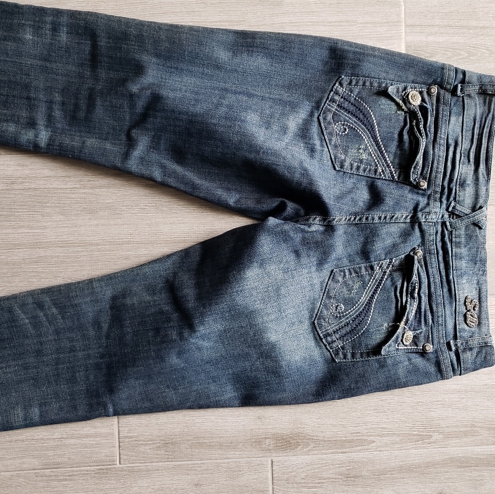 Silver Diva Skinny Jeans Unique pockets Size 13